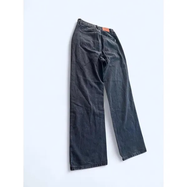 Y2K black wide leg jeans soft grunge baggy denim Size Small 🖤 - Image 7