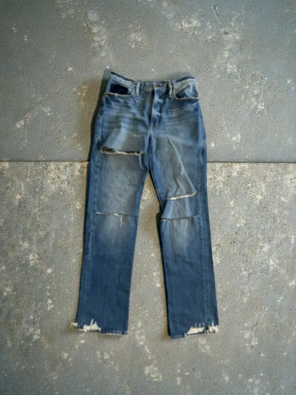 FRAME Women's Foothill Distressed Straight Leg Jeans Size 27 - Image 3