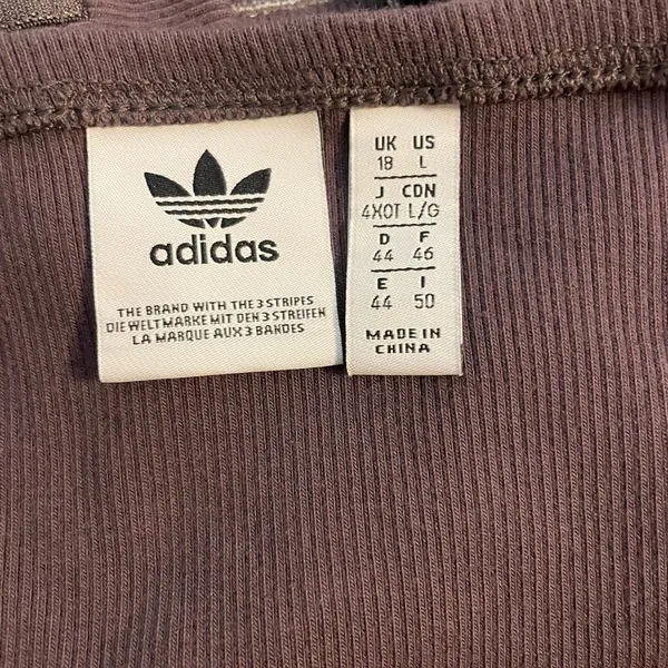 Adidas Brown Crop Tank Top Bra Women Large Athleisure Gym Activewear - Image 9