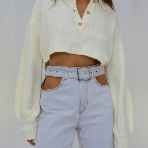 WeWoreWhat Cut Out Straight Jeans - Image 4