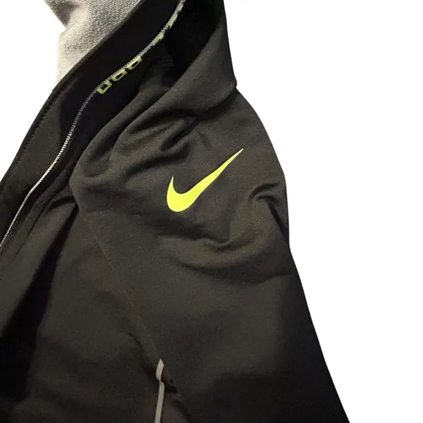Nike Pro‎ Hyperwarm Womens Small Black Volt Yellow Half Zip Training To - Image 6