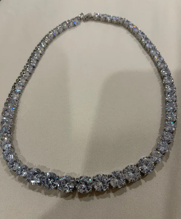 18” Silver Sterling 100% Cz Diamond. - Image 2