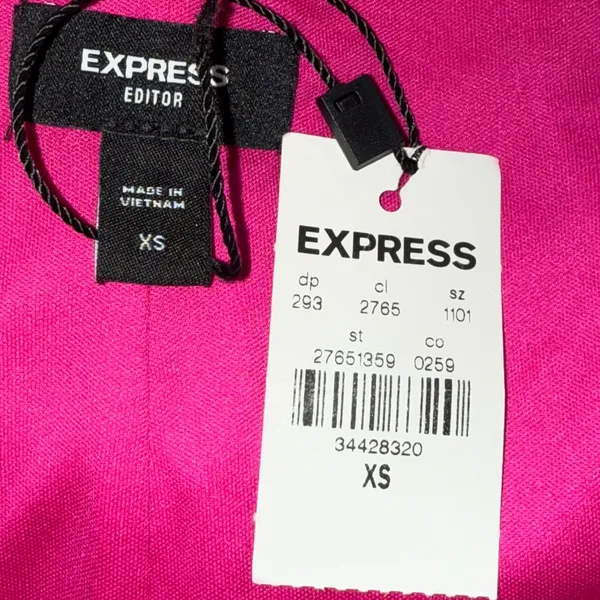 EXPRESS‎ EDITOR Faux Wrap Hot Pink Side Zip Skort NWT Size XS - Image 4