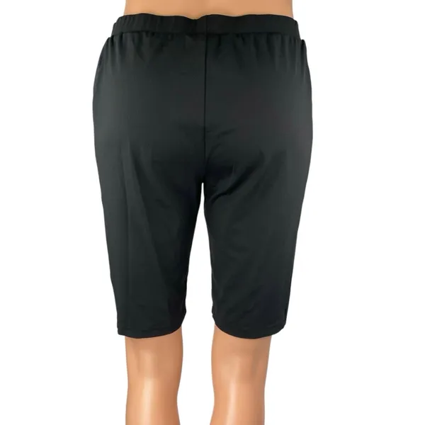 Kappa Women's Black High Waisted Athletic Workout Running Biker Shorts Size M - Image 3