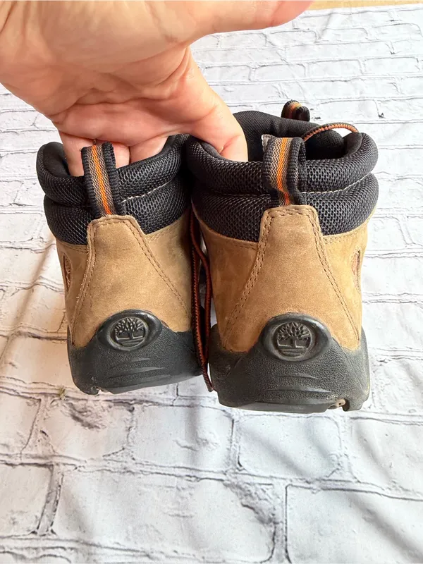 Timberland Women’s Leather Hiking Boots Lace Up Hightop GorpCore Size 6M Granola - Image 4