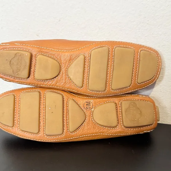 Michael Kors Driving Loafers Womens 5.5 Tan Leather Moc Toe Slip On Shoes - Image 8