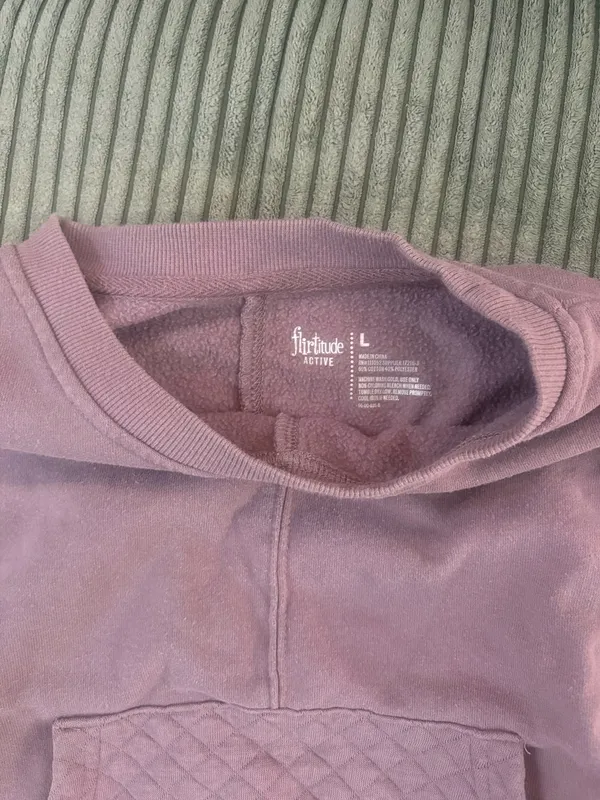 Flirtitude Active Purple Cropped Crewneck - Image 4
