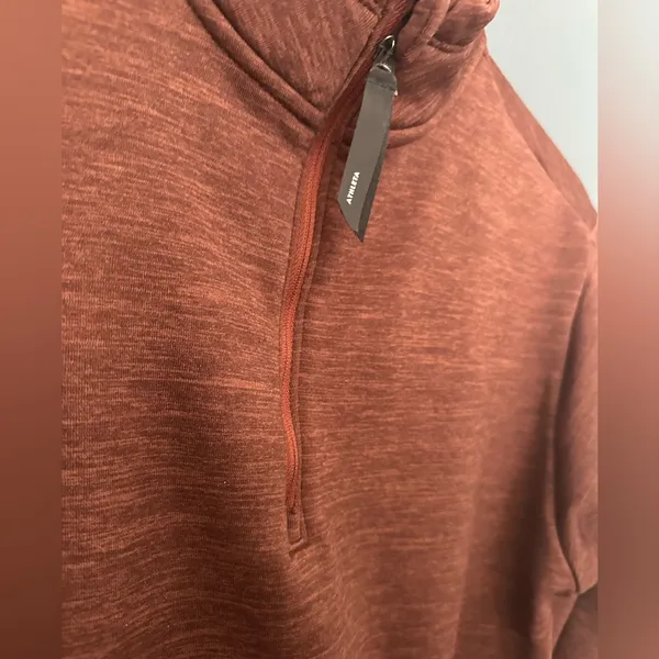 Athleta Brown Quarter-Zip cropped Sweatshirt - Image 2