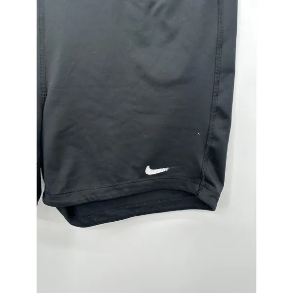 Nike Pro Dri-FIT Womens XL Black Crossover Waistband Compression Shorts Running - Image 4
