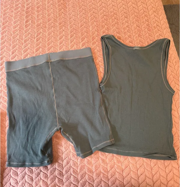 SKIMS Kyanite Cotton Rib Tank and Boxer Matching Set - Image 4
