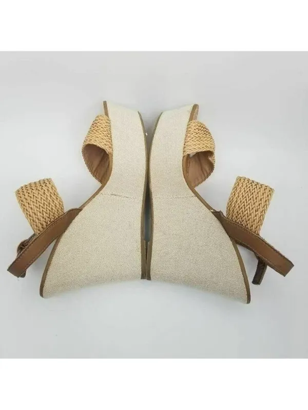 Steve Madden Engel Womens Woven Slingback Platform Wedge Heel Sandal Size 9.5 M - Image 11