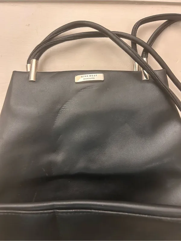 Nine West Black Satchel with Metal Accents - Image 7