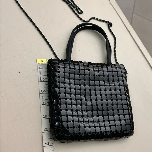 Handbag Elegant Black Beaded Women's Handbag-NO FLAWS! Like new - Image 2