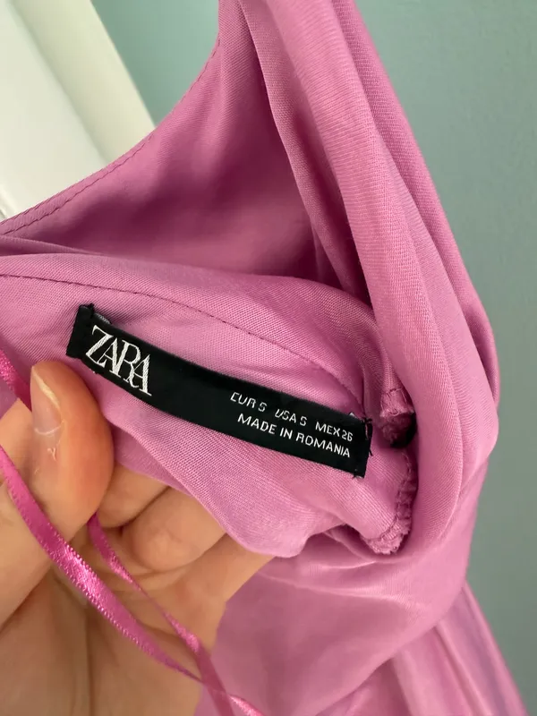 ZARA Satin Dress Midi - Image 4