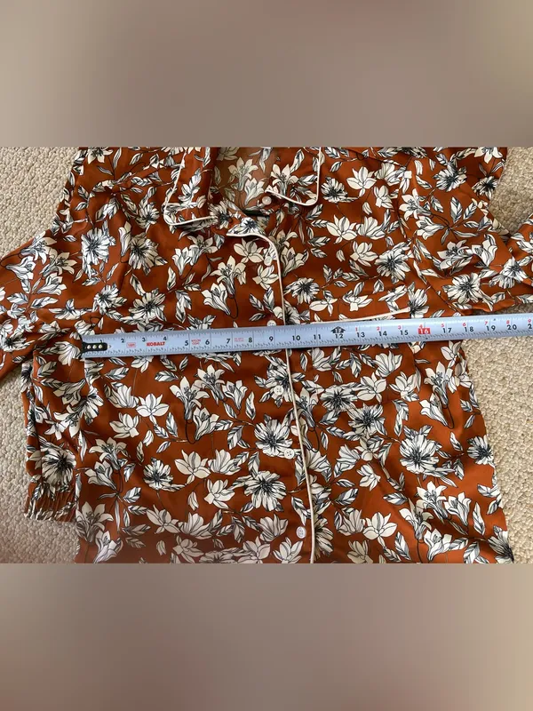 La Ligne X Target Pajamas Set Floral Button Down Top Longsleeve & Bottom XSmall - Image 9