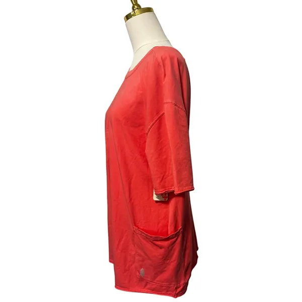 Free People "Hot Shot" Tee Romper, Hibiscus/Tulip Pink, size XS, New With Tags - Image 2