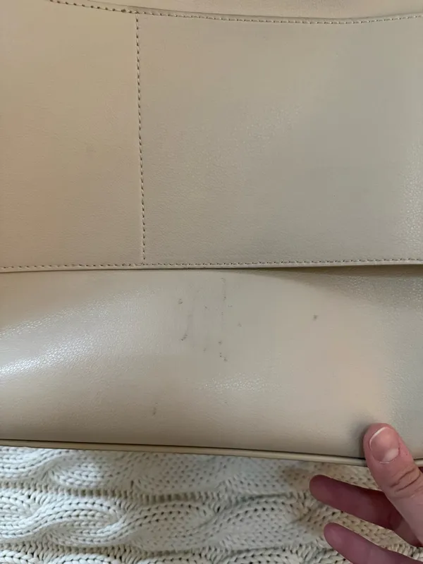 Calpak Cream Haven Leather Tote with Removable Strap - Image 10