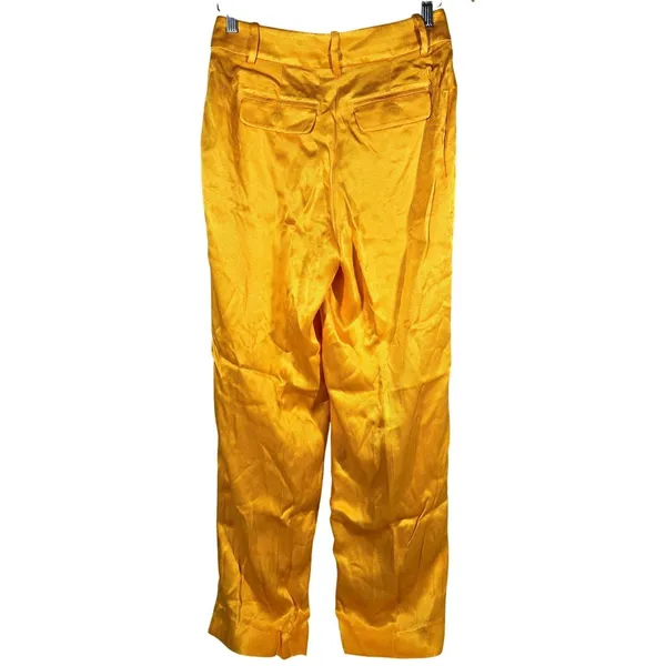J. Crew Straight-Leg Essential Pant Luster Crepe Warm Sunflower BT428 Yellow 2‎ - Image 2
