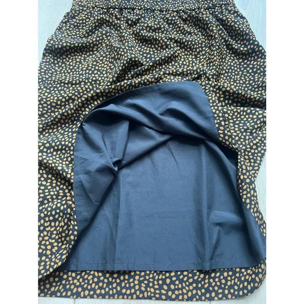 J. Crew Brown & Black Polka Dot Printed Midi Skirt Size Large - Image 11