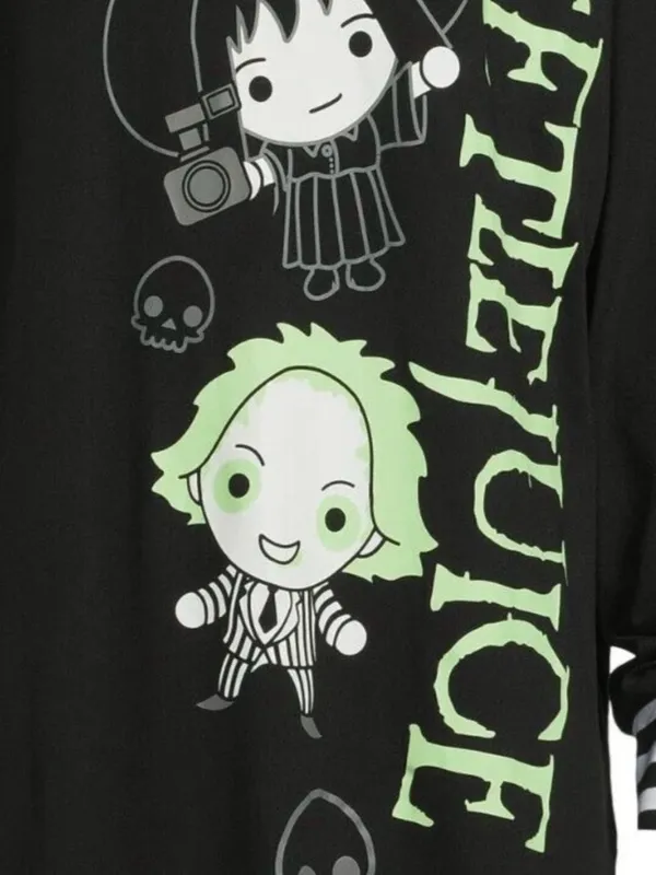 Beetlejuice Medium‎ Nostalgia Lounge Sleep Shirt Whimsical Goth Soft Grunge - Image 3