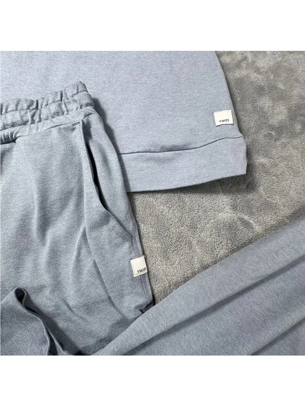 Vuori Halo Performance Hoodie and Jogger Set Women XS Blue Gray Yoga Lounge - Image 3