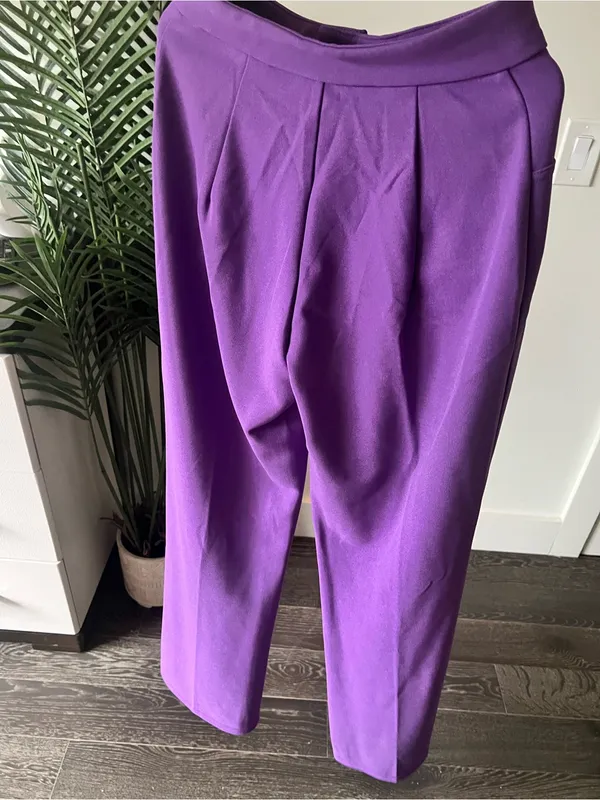 SHEIN Purple Tailored Pants with Tag - Image 4