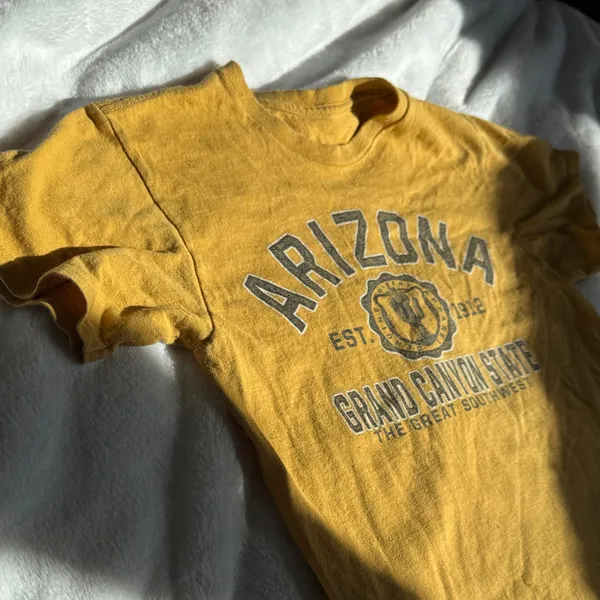 Arizona State Graphic Tee Mustard Yellow Grand Canyon Shirt Size M - Image 5