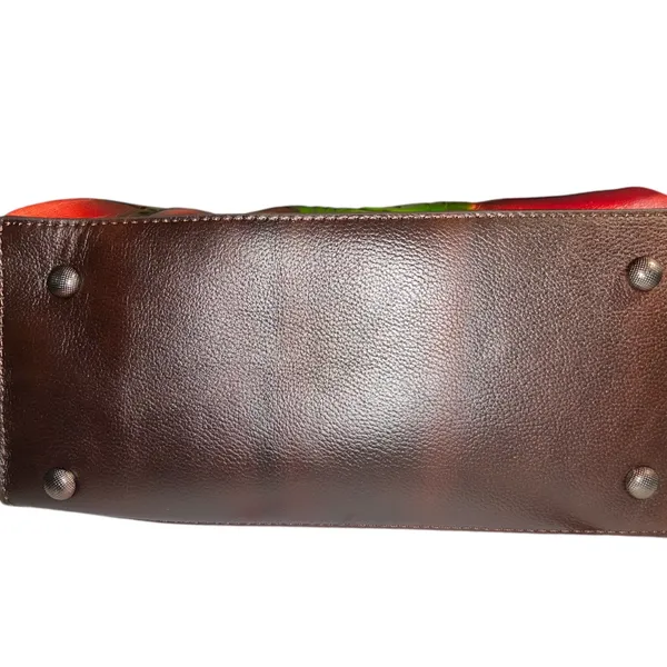 Vintage Style Embossed Satchel Multi - Image 5