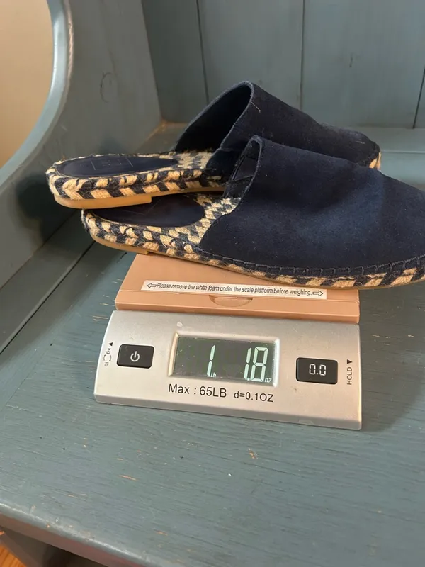 GAP Navy Blue Suede Espadrille Slip-On Mules | Size 8.5 - Image 7