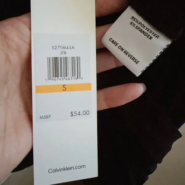 Calvin Klein sleeveless top tie black designer NWT - Image 4