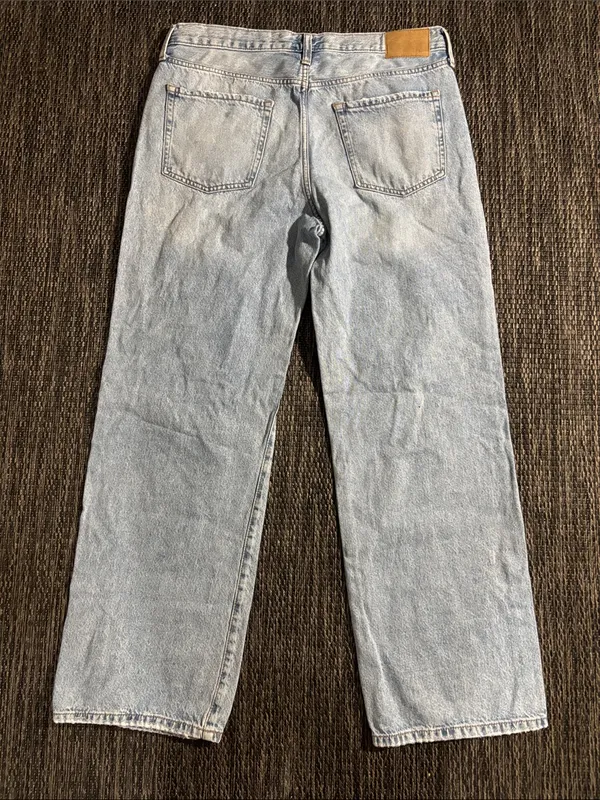 Aeropostale Jeans Low Rise Skater Straight Leg Light Wash Distressed Size 14 - Image 2