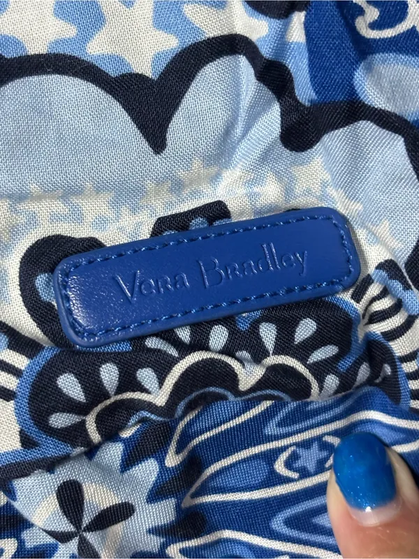 Vera Bradley Blue Floral Medallion Mini Cinch bag - Image 3