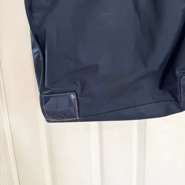 TORY BURCH Leather-Trimmed Navy Ella Tote bag Women’s Size L - Image 7