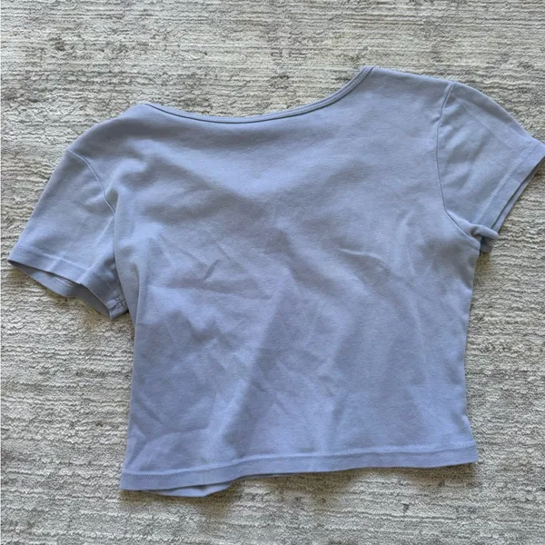 J.Galt Baby Blue Cropped Tee (One Size) - Image 6