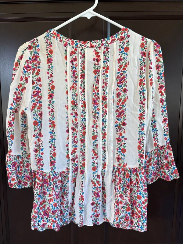 Anthropologie Maeve Hiver Floral Crochet Lace Panel Top Size 6 - Image 8