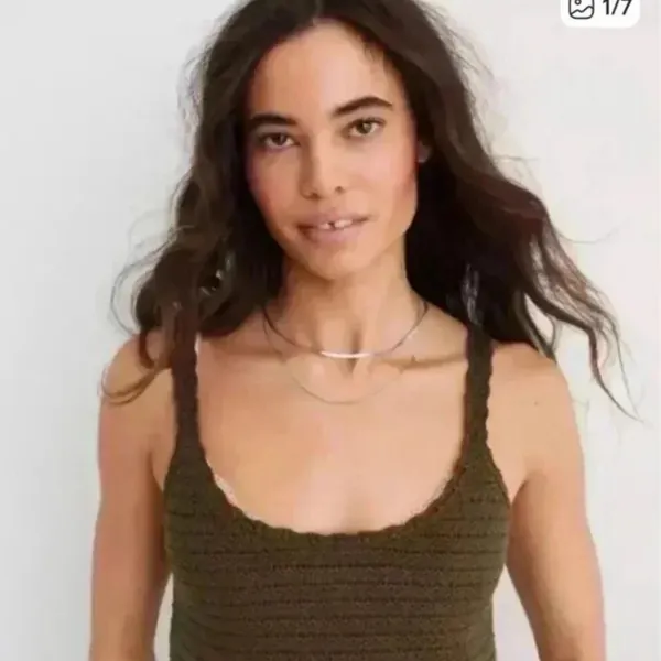 No‎ brand kelly green crochet top small - Image 5