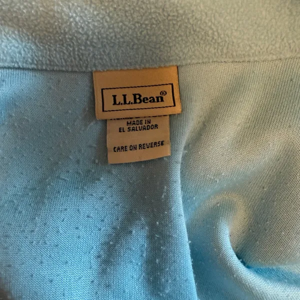 L.L.Bean Fleece Jacket Women M Turquoise Blue Full Zip Outdoors Y2K Preppy Warm - Image 6