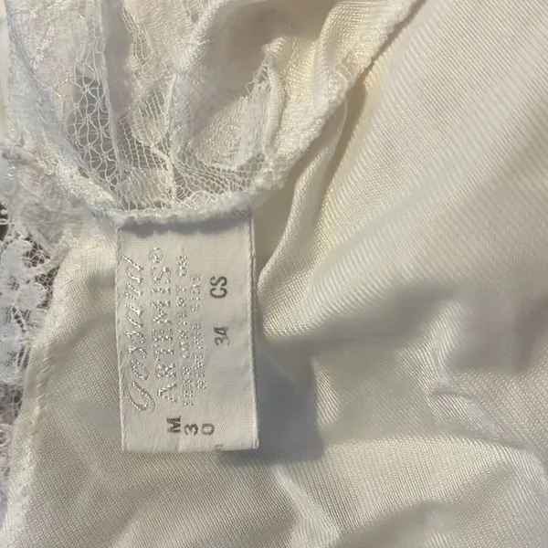 Gossard Artemis VINTAGE Nightgown Slip Dress White Lace Trim - Image 3