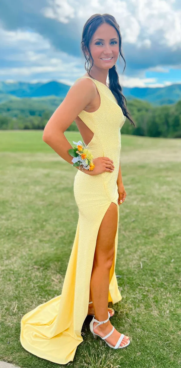 Sherri Hill 54429 One Shoulder with Cape Dress - Image 3