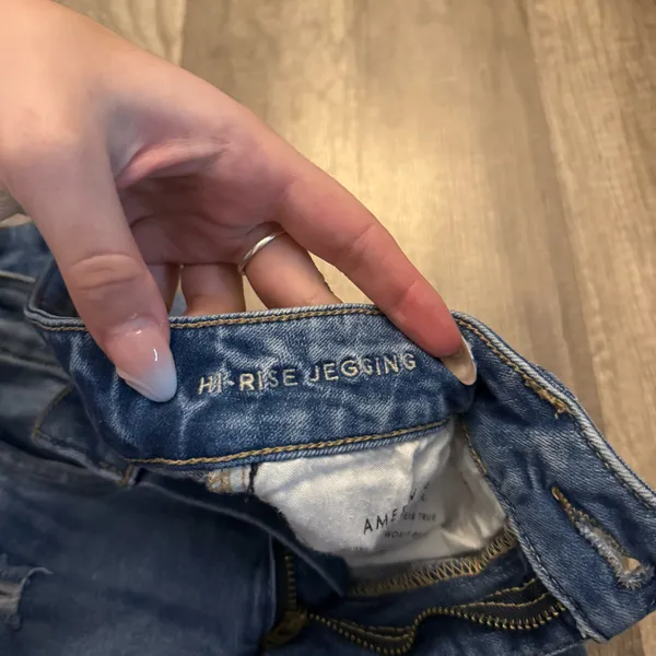 American Eagle Next Level Stretch Hi-Rise Ripped Jeggings - Image 6