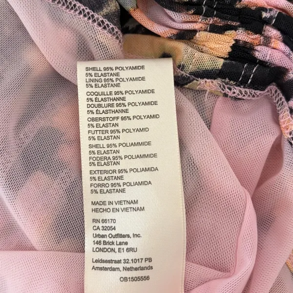 FREE PEOPLE‎ Avenue Tank Top Tie Shoulders Scoop Neck Pink Combo Retro Medium - Image 12