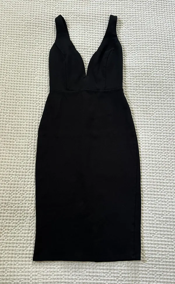 Lulus Black Midi Dress - Image 2