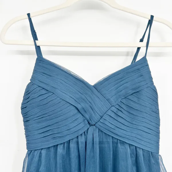BHLDN Anthropologie Womens Bridgette Chiffon Bridesmaid Romantic‎ Maxi Gown XS - Image 4