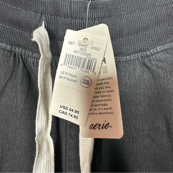 Aerie NWT Grey Soft Landing Wide Leg Trouser Pants Size XS - Image 8
