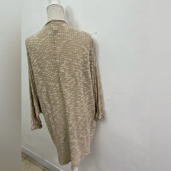 Free People vintage Textured knit cotton festival Poncho cardigan one size - Image 7