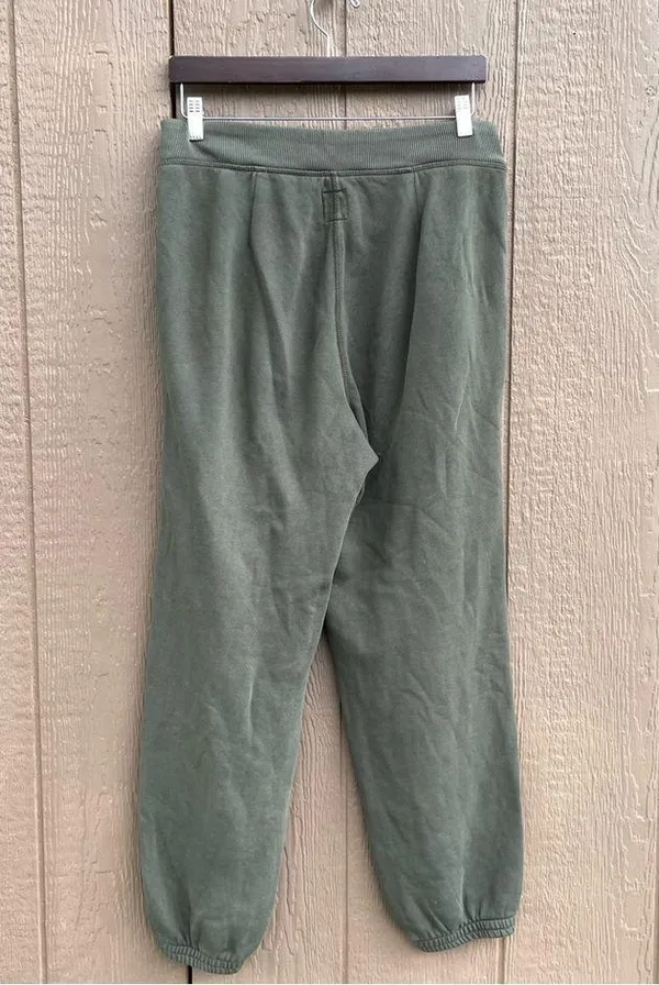 Aerie Womens Pants Joggers Corset Waist Sweatpants Sunwashed Green Size Large - Image 4