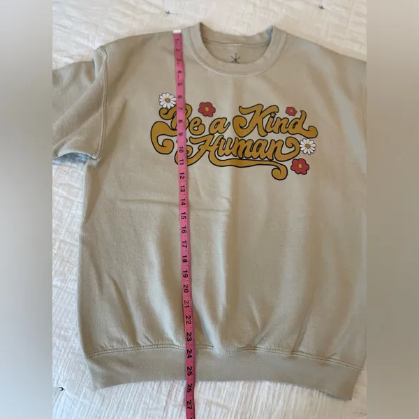 LIFE CLOTHING CO. Be a Kind Human Graphic Pullover Crewneck Sweatshirt Size M - Image 7