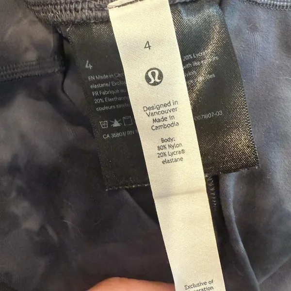 LULULEMON Align‎ Crop Leggings 21" in Diamond Dye Pitch Grey Graphite Size 4 - Image 5