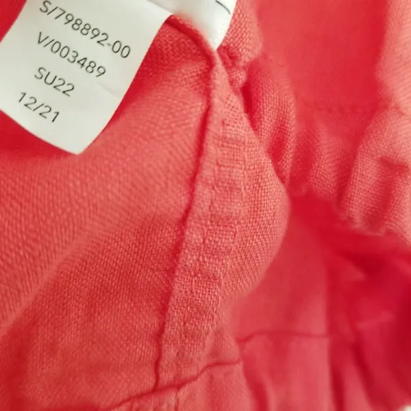 {S} Athleta Playa Linen Tie Top Passionfruit Coral - Image 12