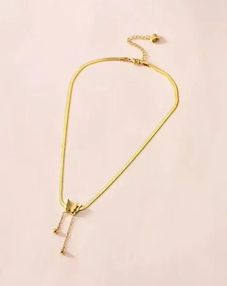 Women Stainless Steel Butterfly Necklace - Image 3